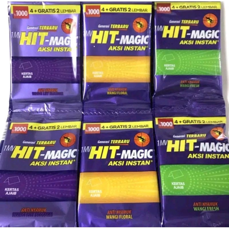 HIT Magic Obat Nyamuk Kertas Bakar Serenceng 12 Sachet