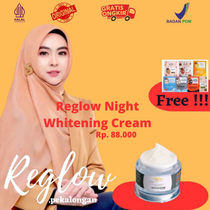 reglow night Cream krim malam reglow original