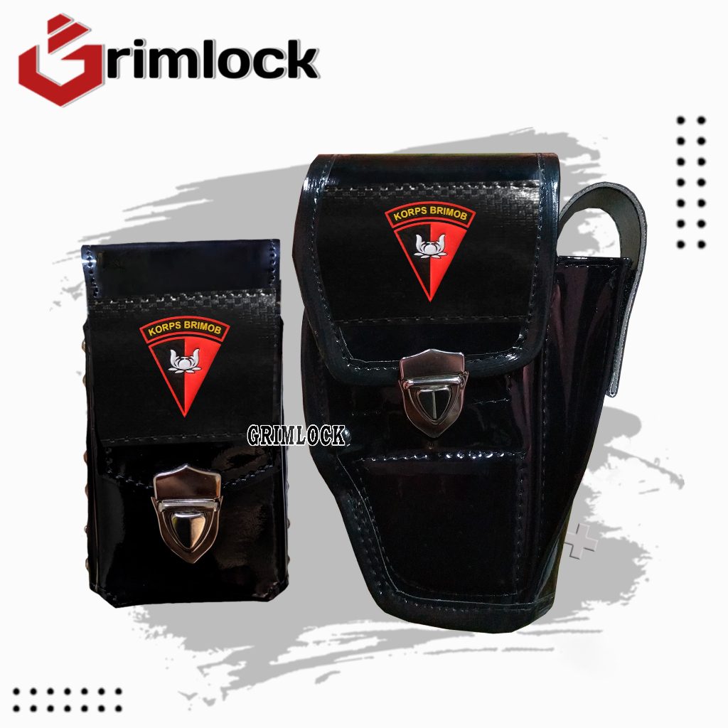 Sarung Pistol Hitam Brimob / Lp 16 / Hp Double