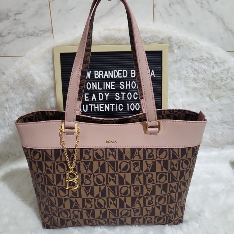 tas bonia original tote bag monogram list pink sz L