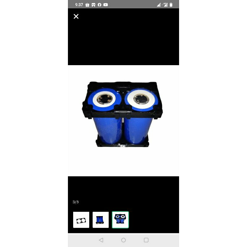 Dudukan battery lifepo4 holder  battery 2 lubang   32700 32650