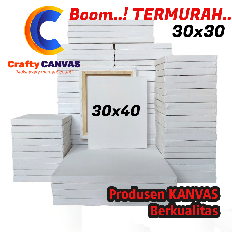 

30x30 | 30x40 Kanvas Polos | Kanvas Lukis Pelajar | Canvas Lukis belajar halus murah