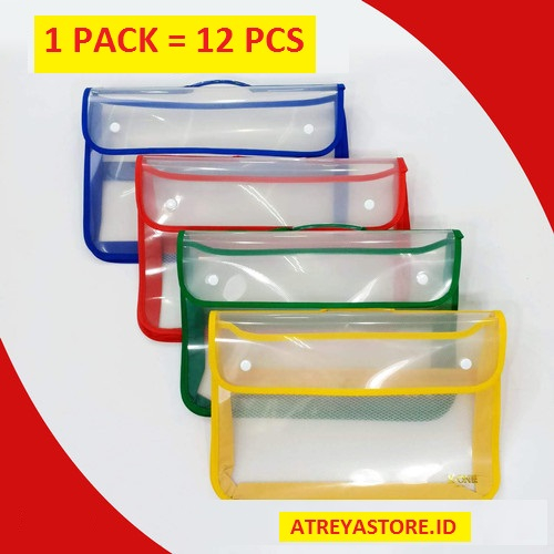 

(1 PACK/10PCS) MAP GANTUNG SCHOOL BAG / MAP ZIPPER 2 KANCING TEBAL
