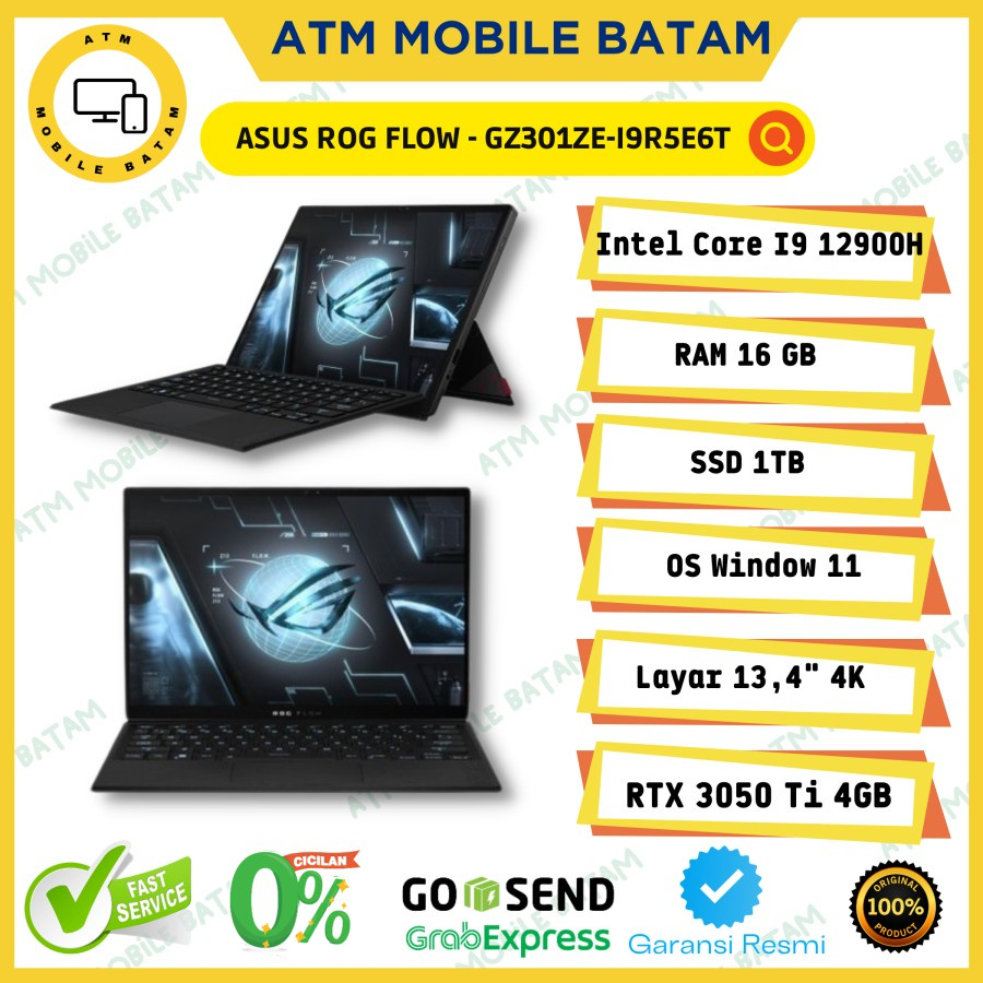 ASUS GAMING ROG FLOW Z13 GZ301ZE-I9R5E6T-O BLACK CORE i9-12900