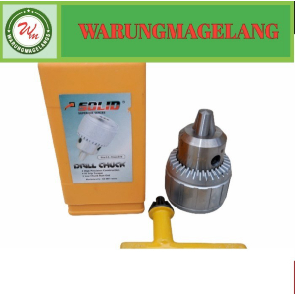 SOLID Drill Chuck Superior 16mm B16 kepala mesin bor Berkualitas