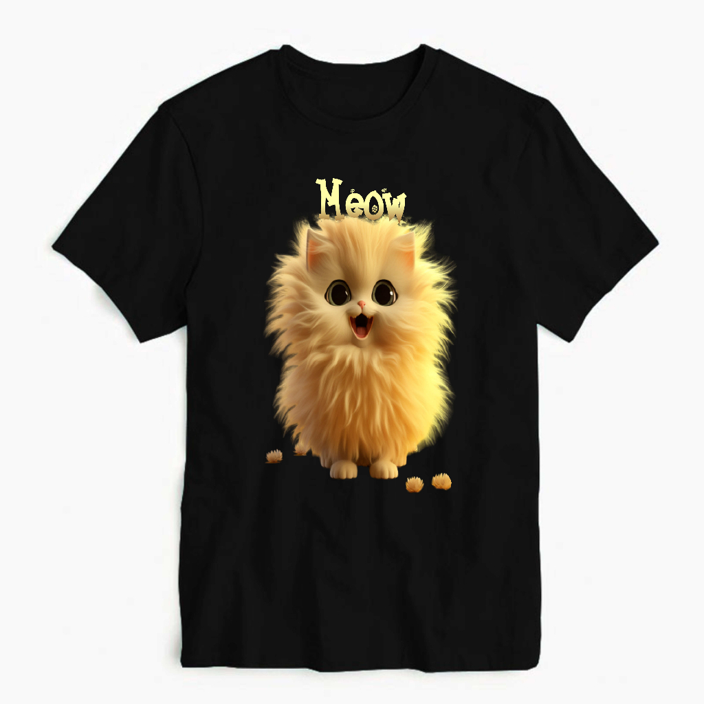 Kaos Kucing 3D Kaos,  Baju Pria /Wanita