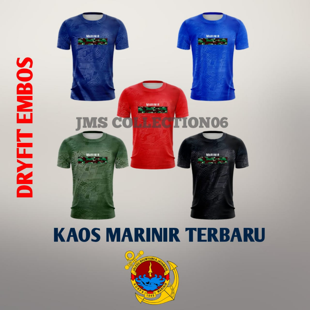 kaos  marinir / baju kaos marinir bahan dryfit embos /pakaian kaos marinir / kaos Jersey marinir Pre