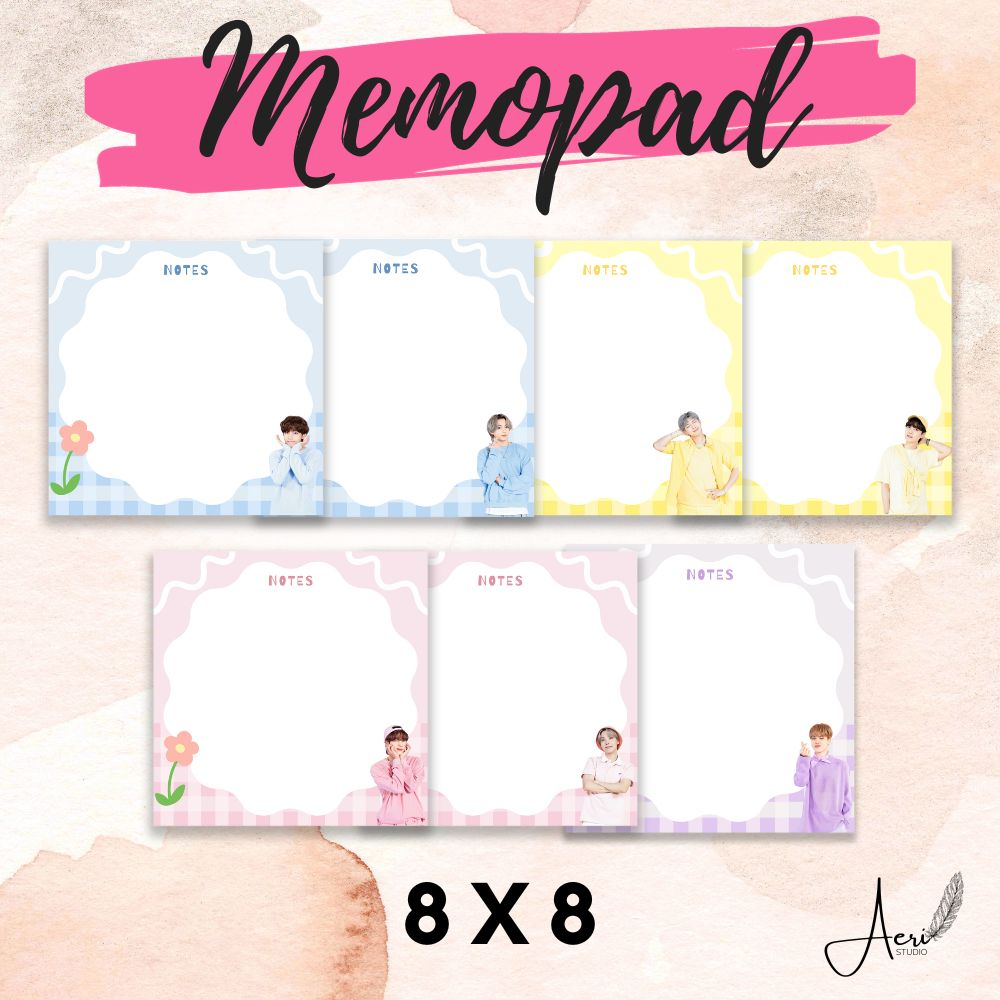 

30 Lembar Memopad/Notepad ~ [K-Pop] BTS Edition