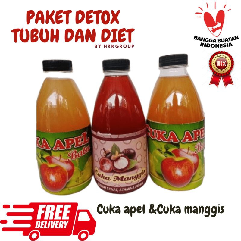 

Paket Diet & Detox tubuh 2 cuka apel 1cuka manggis