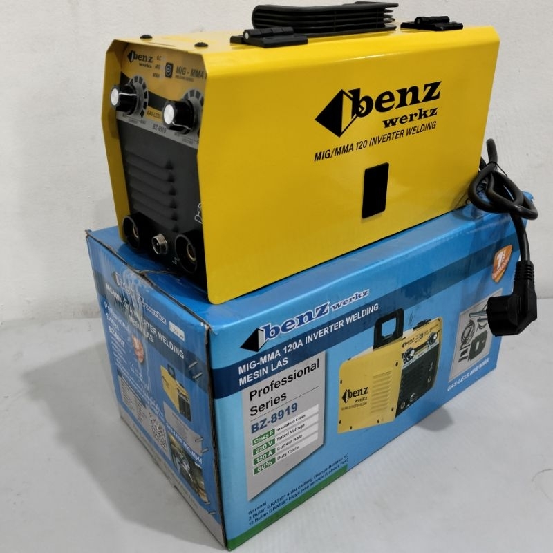 TRAVO LAS INVERTER "BENZ" MIG/MMA 120A || MESIN LAS LISTRIK TYPE MIG-MMA 120A