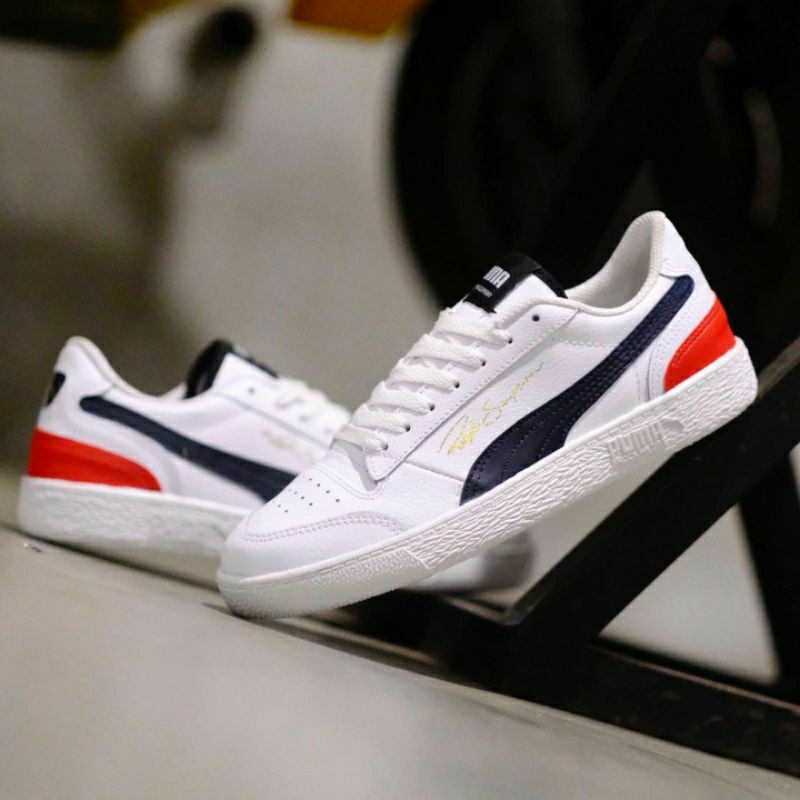 Baqicot Store | Puma Ralph Sampson Leather White List Black Red (100% Original)