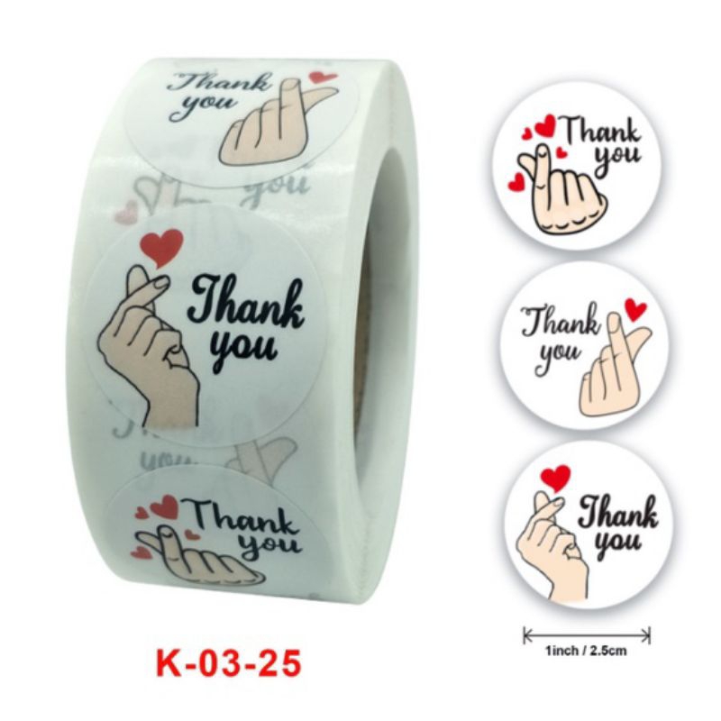 

stiker roll setiker label thanks you