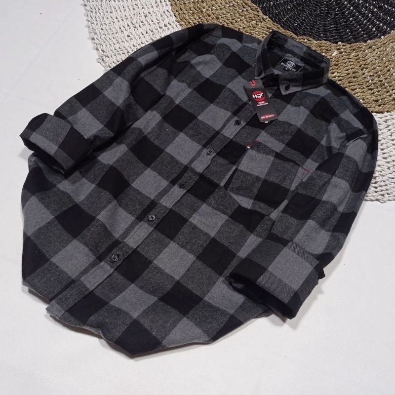 Kemeja Flanel Jumbo Pria Lengan Panjang Distro Flanel Size Xxl Dan Xxxl