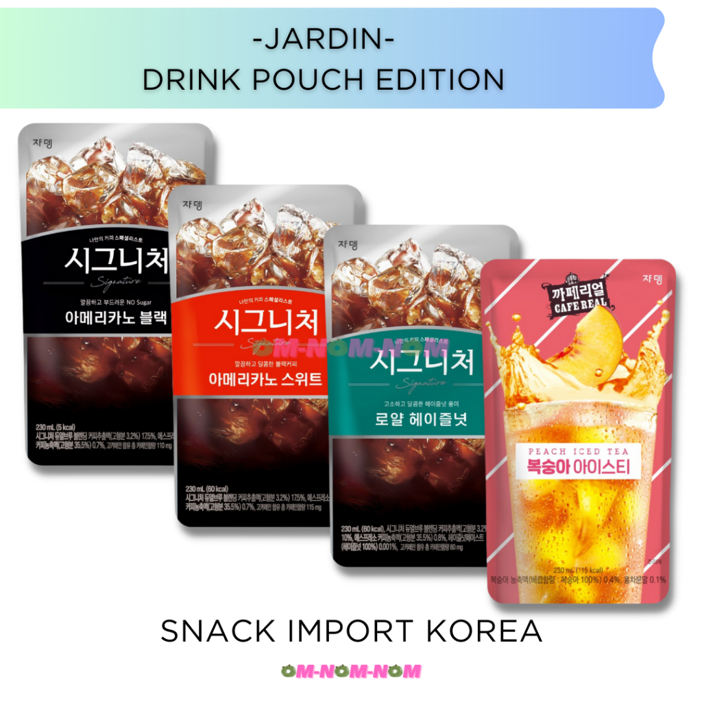 

Jardin Pouch Edition / Jardin Americano black / Jardin Americano Sweet / Jardin Americano Royal Hazelnut / Jardin Peach Iced Tea