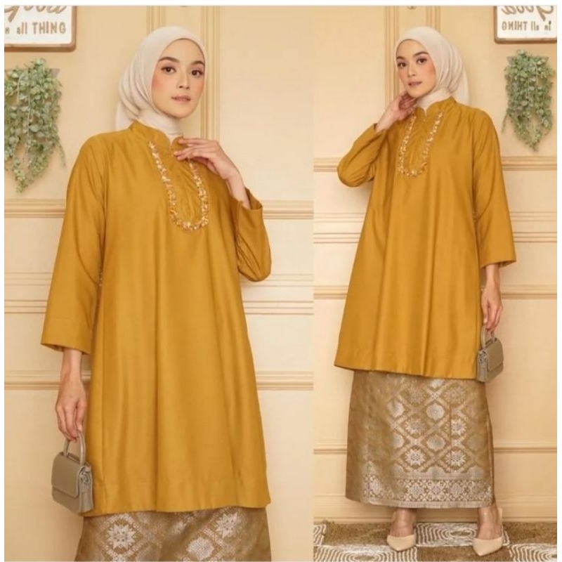 LONG Tunik batu payet kamari/Tunik busui premium/Tunik wanita terbaru