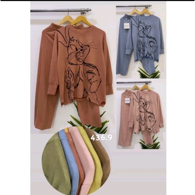 KUYIFEI 436-9//Setelan wanita kuyifei//Setelan wanita//One set wanita//Setelan rajut premium//pakaia