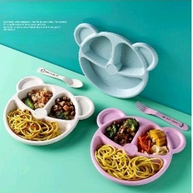 Piring Anak Mangkok Bayi Karakter plus Sendok