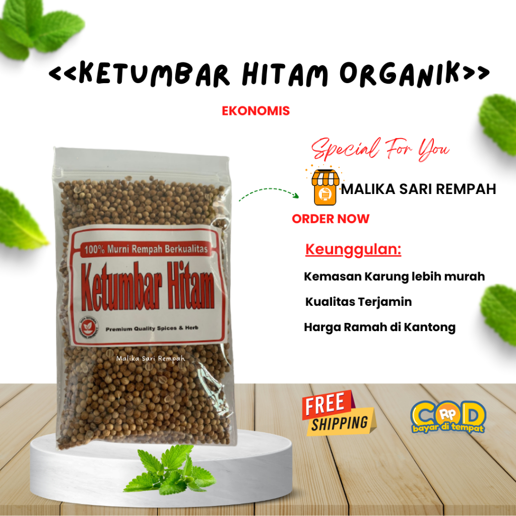 

Ketumbar Hitam Organik Ekonomis [ 50 gr]-MSR