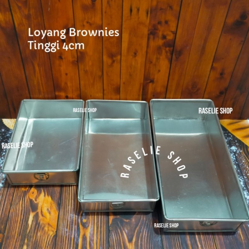 Loyang Brownies Tinggi 4 Cetakan Kue Brownis Kukus Cake Bolu Surabaya