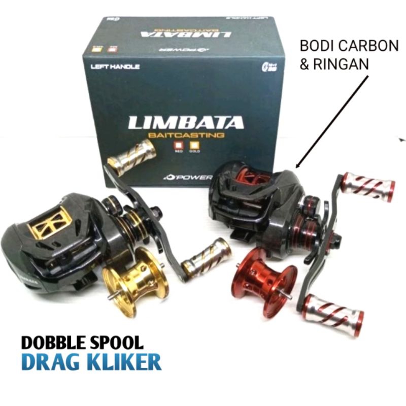 REEL BC DPOWER LIMBATA 8.0:1 DRAG KLIKER DOUBLE SPOOL