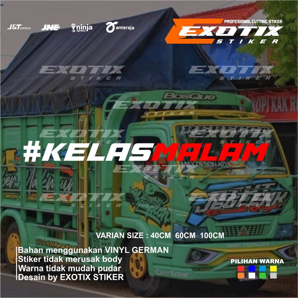 Stiker kaca samping depan truk pick up stiker cutting kelas malam stiker variasi kaca mobil truk pic