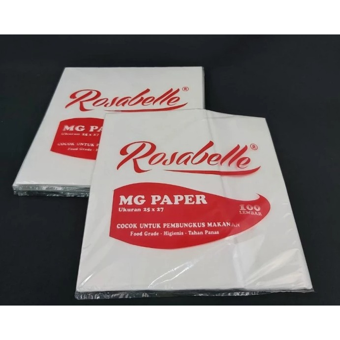 COD- HM- Kertas Nasi MCD KCF Polos (100 Lembar) - Kertas KFC - Kertas Burger- Paperwrap-kertas bungk