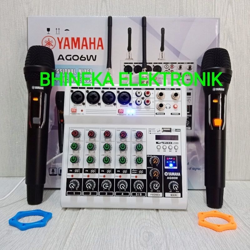 MIXER AUDIO YAMAHA AG04W /AW 04W 4CHANNEL, AG06W / AG 06W 6CHANNEL PLUS 2 MIC WIRELESS
