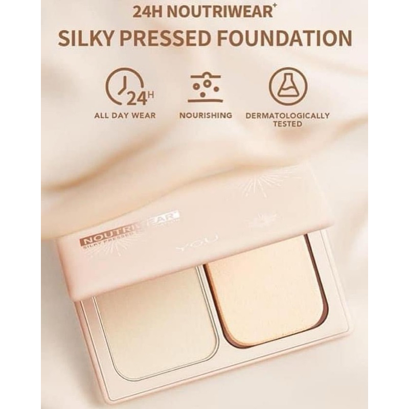 Nutriwear silky pressed powder #bedak padat nutriwear YOU