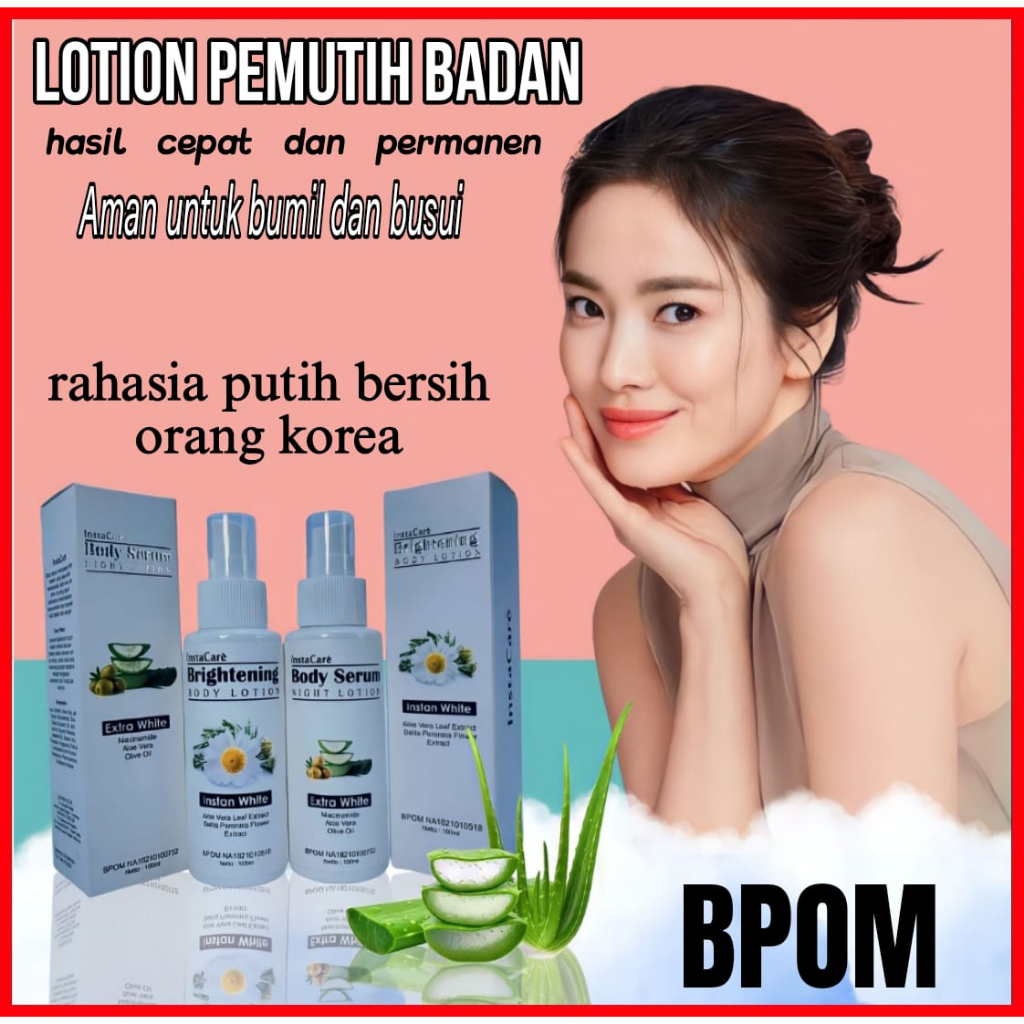 Paket lotion pemutih badan super cepat permanen asli bpom hb dosting whitening pemutih seluruh tubuh