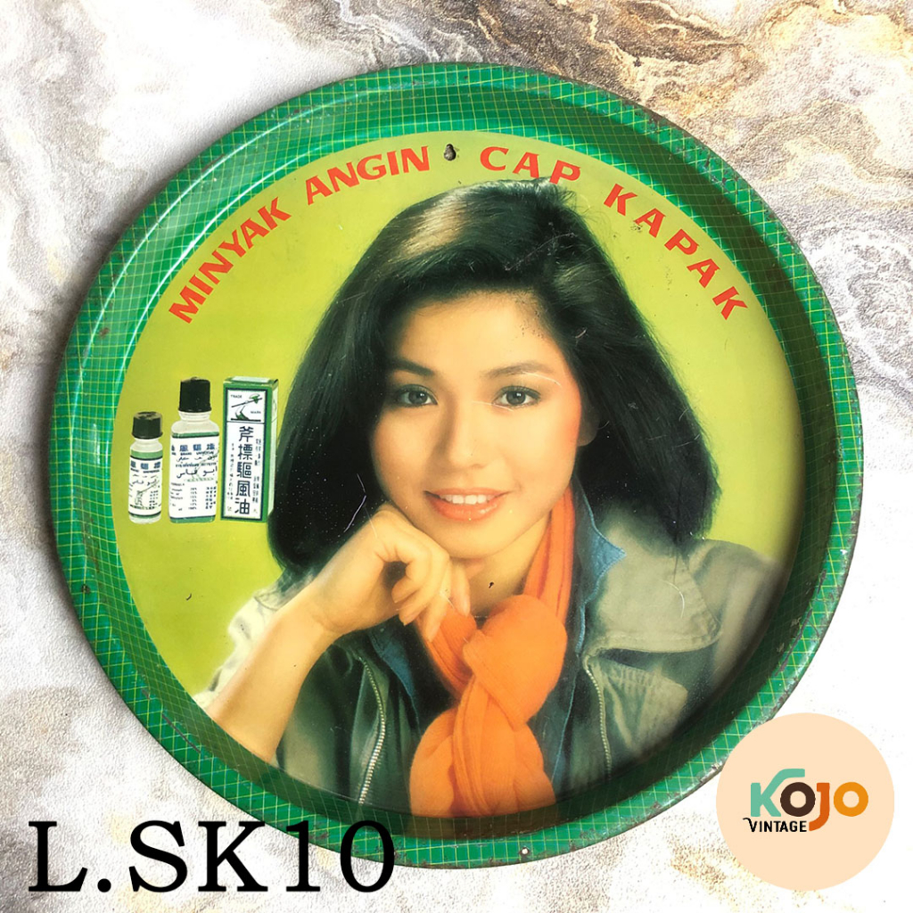 Baki / Nampan Seng Bekas Kalender Harian Jadul Vintage Lawas 1980-an Artis Mandarin ORI (Koleksi Pri