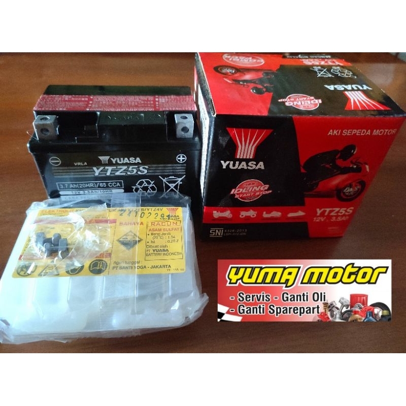 AKI KERING SUPRA 125 KHARISMA KIRANA REVO BEAT VARIO SCOOPY  VIXION MIO J  AKI YTZ5S YUASA