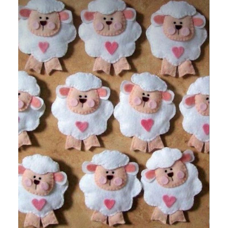 Gantungan kunci sheep flanel