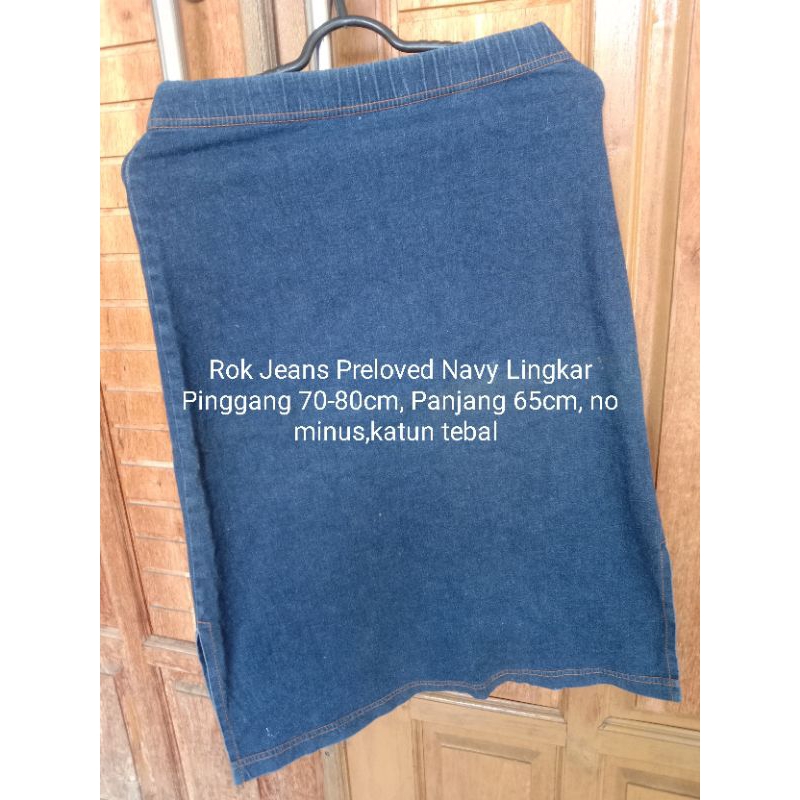 Rok/Rok Jeans Navy Tebal/Rok Wanita Dewasa/Rok Pendek Bekas Murah/Rok Jeans Wanita Cewek Dewasa Prel