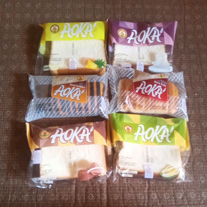 Aoka roti tawar gulung 6 pc