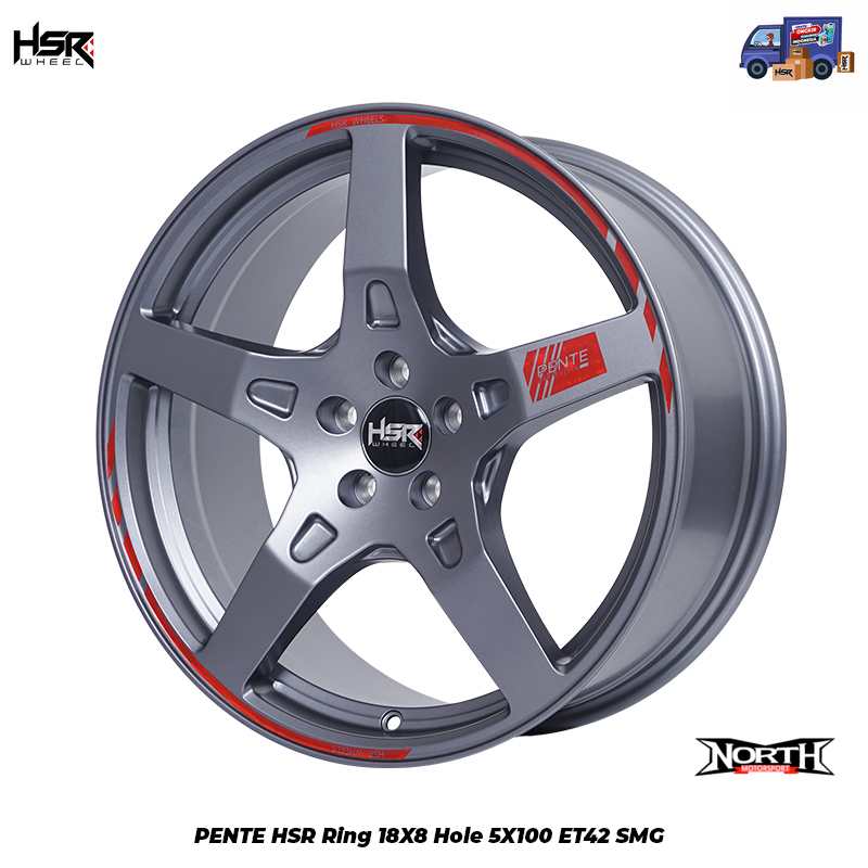 Velg Ring 18 Single PCD HSR PENTE HSR R18X8 PCD 5x100 Velg Mobil Avanza New Sienta Wish FT86