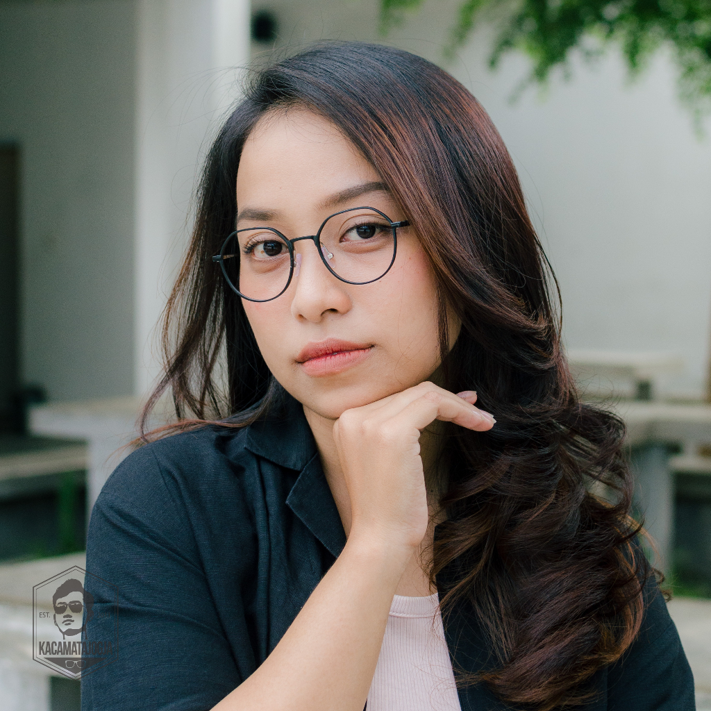 Kacamata Jogja - Kacamata Frame Premium Hexagon Cocok Wajah Kecil - BADRAHINI 05
