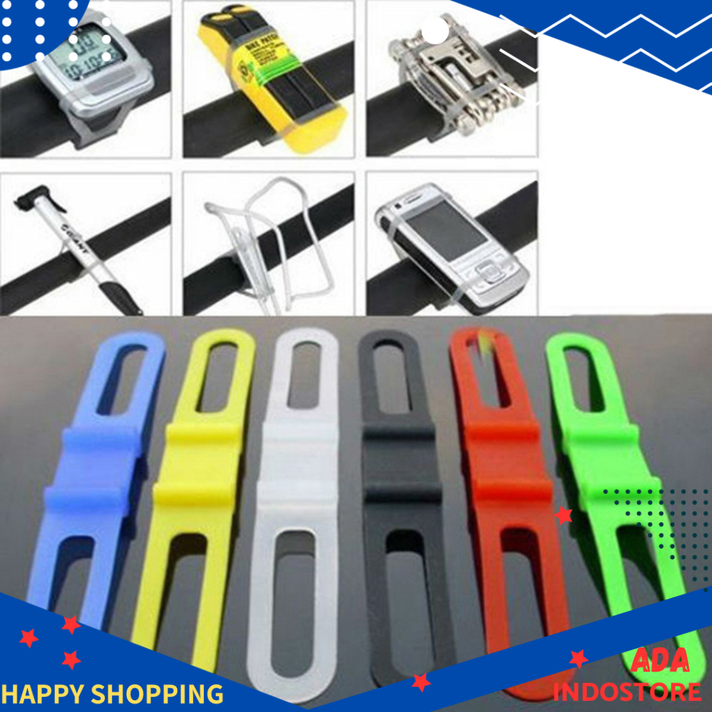 Strap Bike Bracket Dudukan Braket Sepeda Tali Silikon untuk Senter