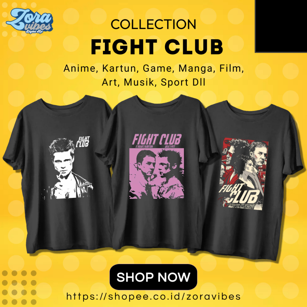 Kaos Film Fight Club Movie T-shirt Murah