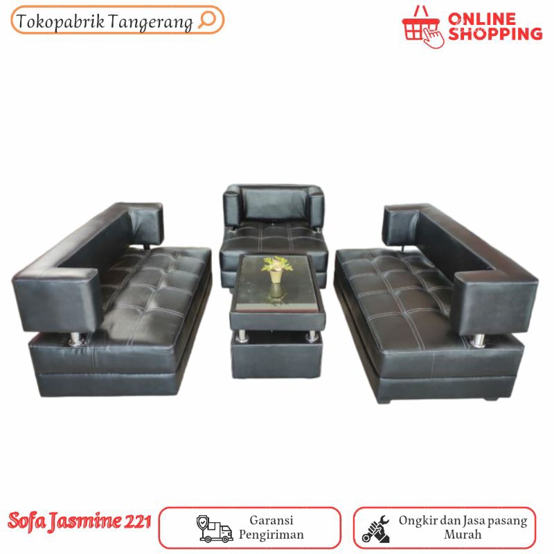 Sofa Jasmine 221 Kotak Minimalis / Kursi Tamu Modern Murah JABODETABEK Bandung Cimahi Purwakarta Cir