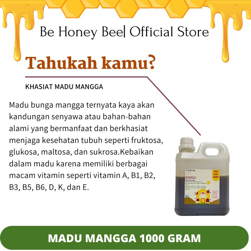 

Be Honey Bee Madu Mangga Super kemasan 1Kg