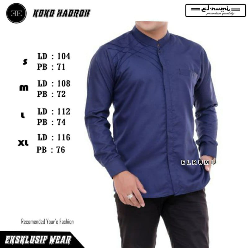 EL-RUMI | BAJU KOKO PRIA EL-RUMI LENGAN PANJANG MARVEL -  KOKO ELRUMI KATUN TOYOBO