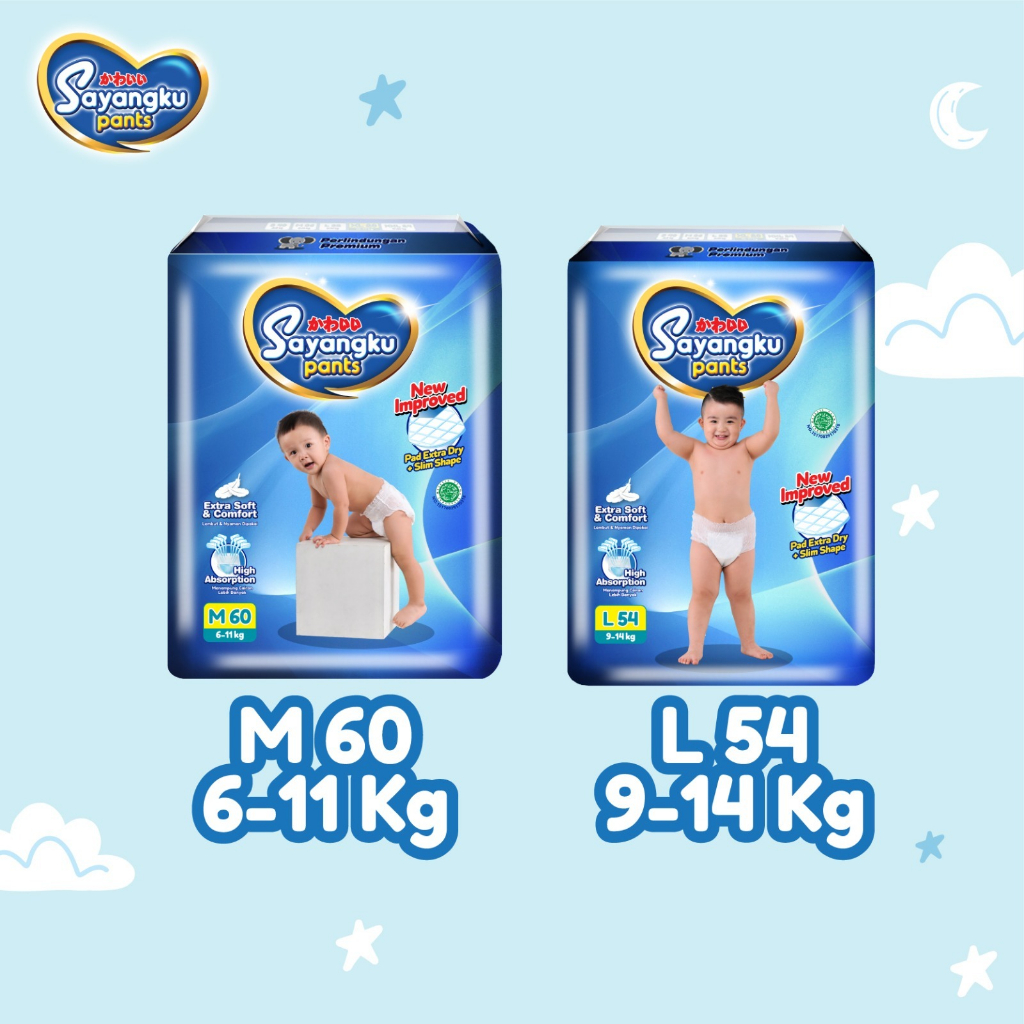 SAYANGKU SUPER JUMBO PACK Popok Celana Bayi M60/L54