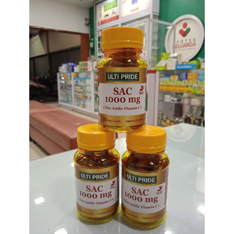 ULTIPRIDE SAC  1000 MG  ISI 30 CAPS# VITAMIN C  AMAN di LAMBUNG# 1000 MG#