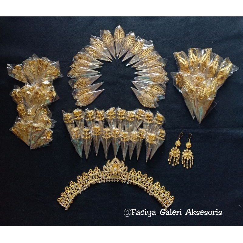 Set Sunting Pengantin Aceh Full Tembaga Gold / Emas
