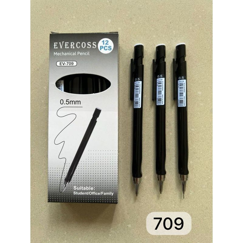 

pensil mekanik evercross SATUAN kode 709 hitam 05