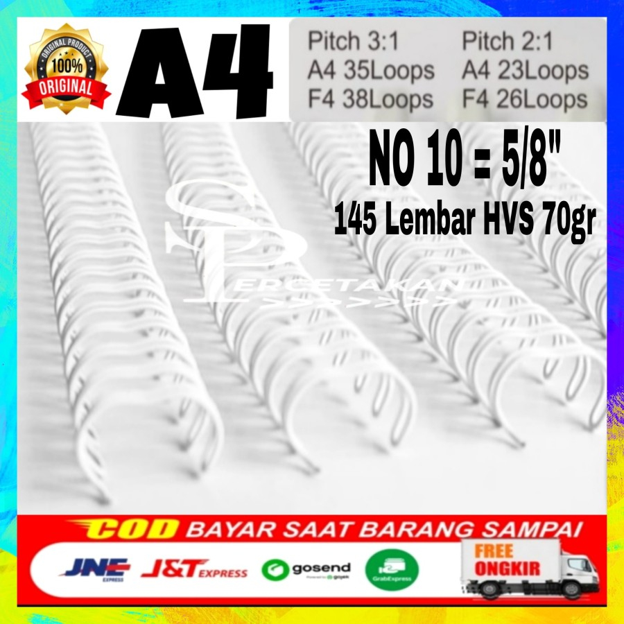 

Kawat Spiral Jilid A4 Spiral Kawat Ukuran 5/8 inchSpiral buku / Kawat spiral A4 -Wire binding