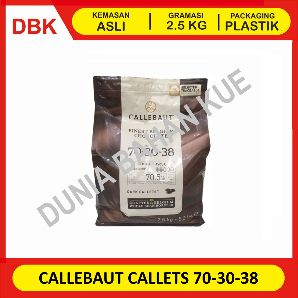 

CALLEBAUT CALLETS EXTRA BITTER 70-30-38 - 2.5 KG / CALLETS EXTRA BITTER 70.5%