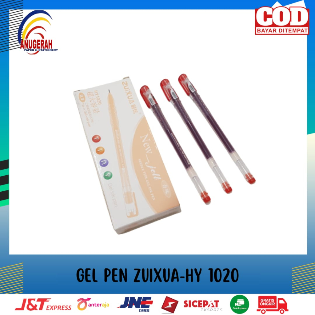 

BOLPOIN GEL ZUIXUA HY1020 0.4 MERAH (LSN)