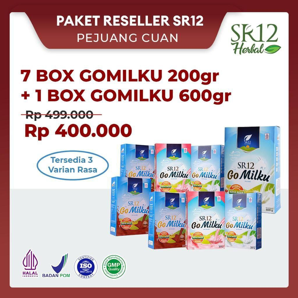 

SR12 PAKET RESELLER GOMILKU | BELI 8 BOX BAYAR 400K | Susu Kambing Etawa Premium