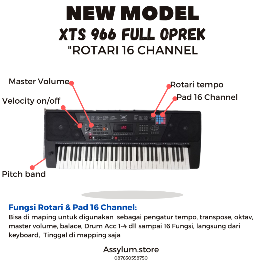 KEYBOARD ANGELET XTS-966 OPREK/OPREKAN MODUL STM32
